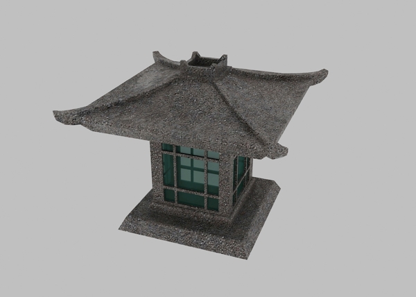 石头灯塔3d模型图片