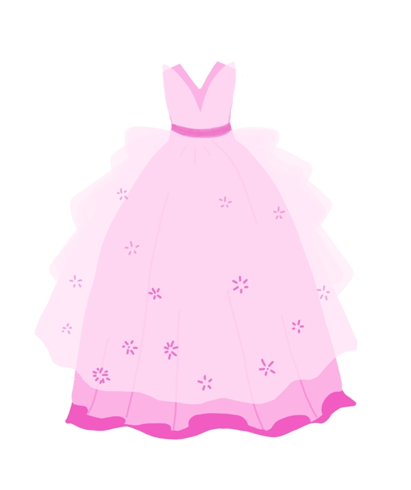 粉色婚纱衣服