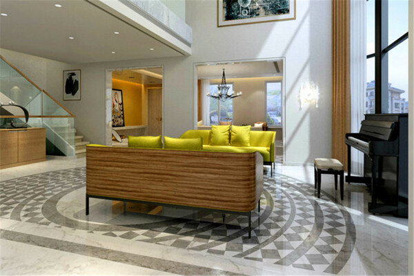 现代欧式风格别墅客厅装修效果图