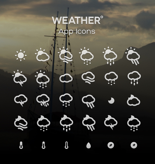 创造性的天气应用程序图标