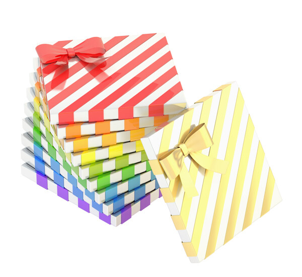 彩色礼物盒图片
