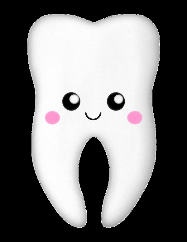 白色卡通牙齿免抠png透明图层素材