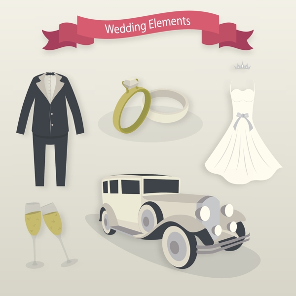 结婚婚礼元素
