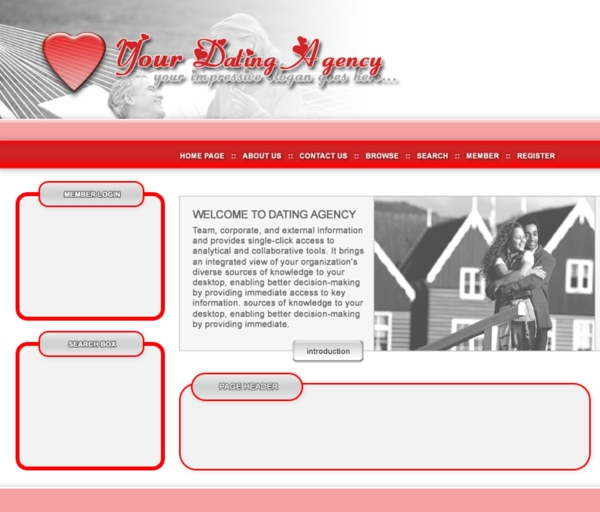 婚介机构网页模板