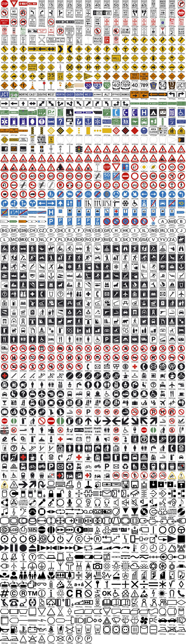 1400多个各种标识图标矢量素材