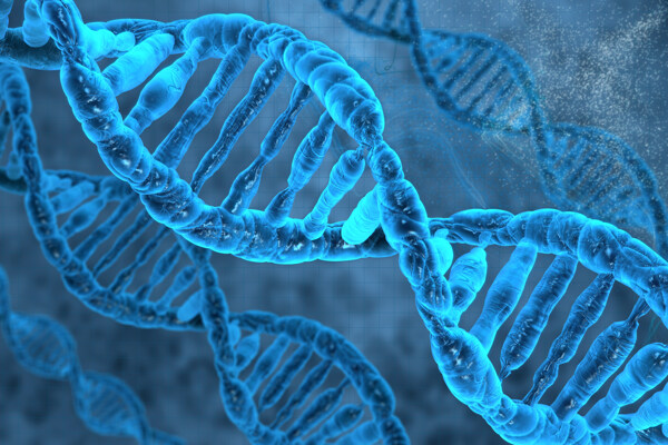 显微镜下色DNA链图片
