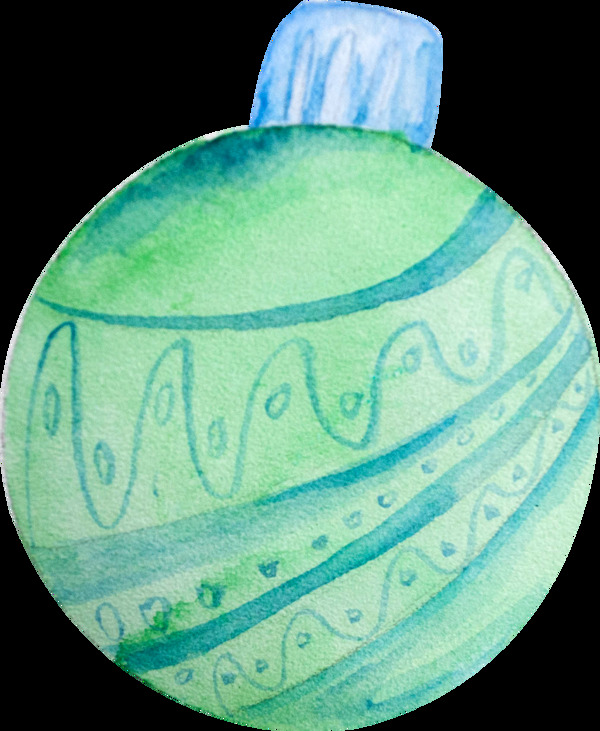 手绘水彩彩球透明素材合集