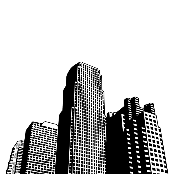 城市高楼建筑矢量图