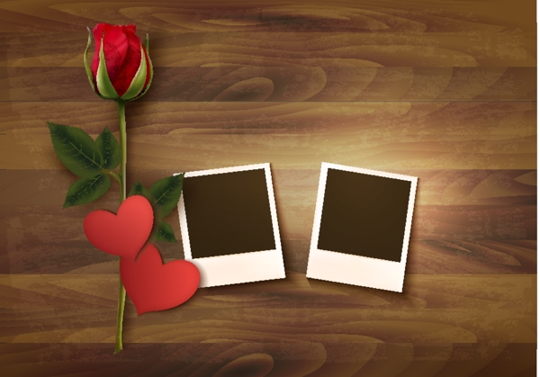 情人节玫瑰主题设计矢量图片模板