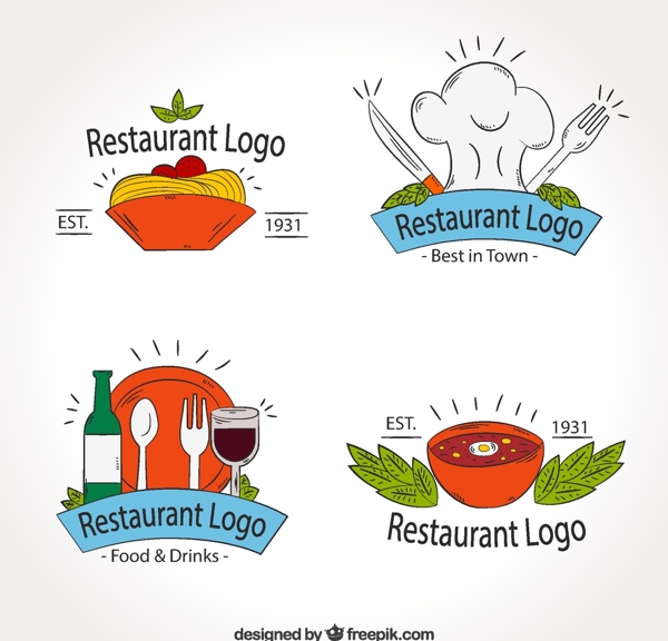 餐厅标志矢量图片
