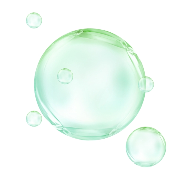 绿色泡泡元素图片