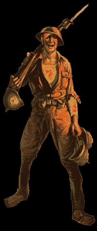 橙色的第一次世界大战的士兵