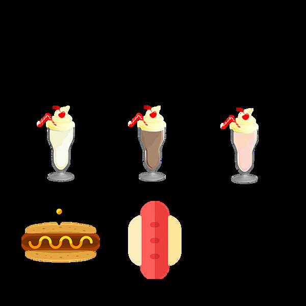 快餐食物食品icon图标素材