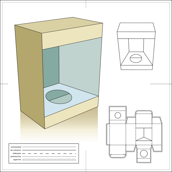 包装盒模板含刀模