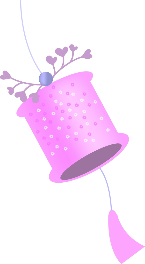 紫色风铃装饰