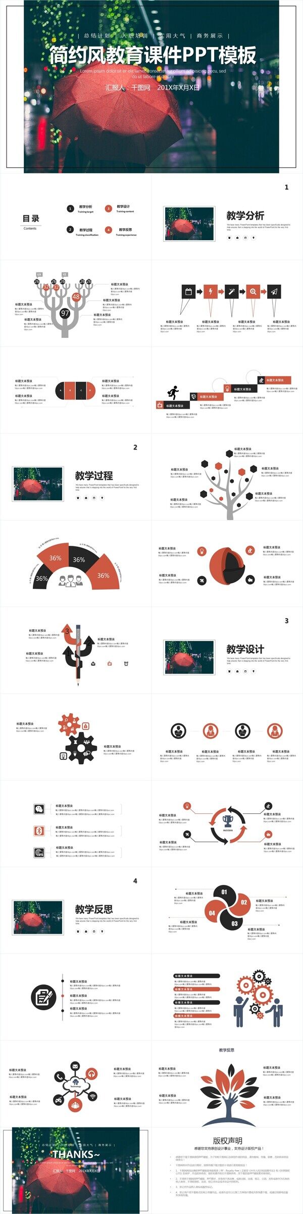 简约风教育课件PPT模板