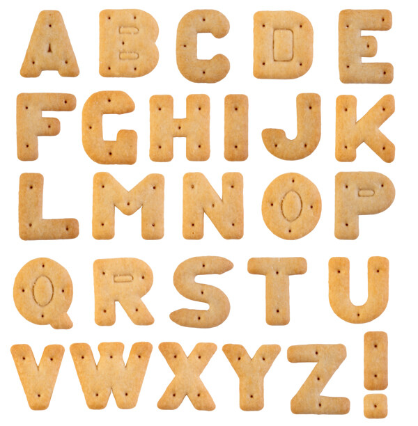 饼干字母设计图片