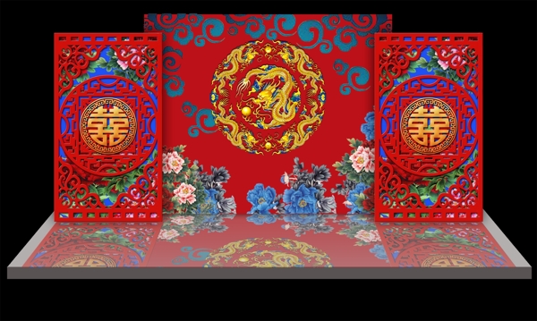 红色中式古典婚礼