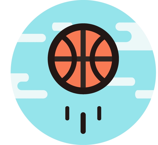 篮球图标插画素材