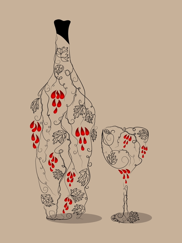 香槟酒水花纹图片