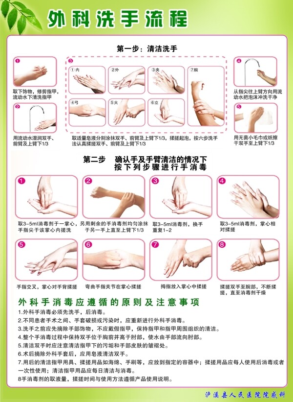 泸溪县人民医院外科洗手流程图