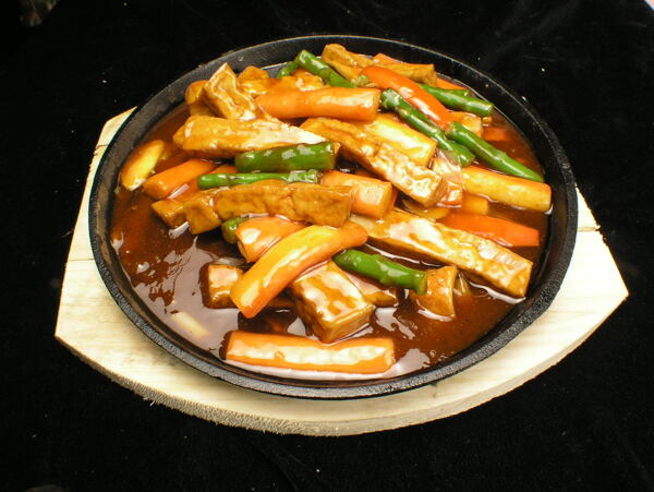 石板蟹柳豆腐蒸菜