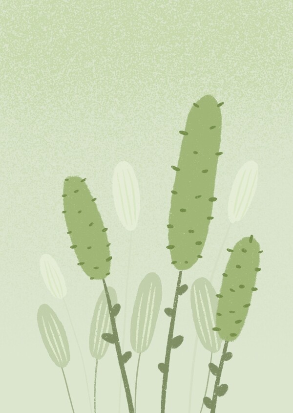 小清新可爱植物插画