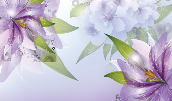梦幻紫色花朵图片