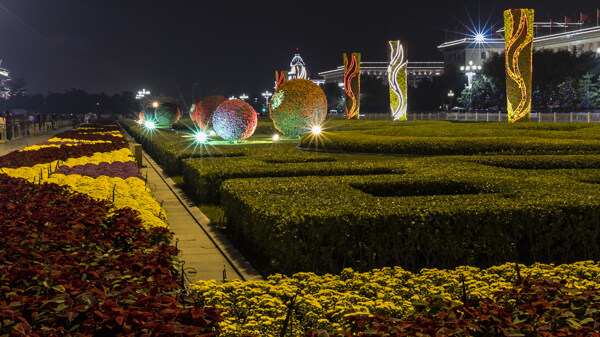 天安门广场夜景图片