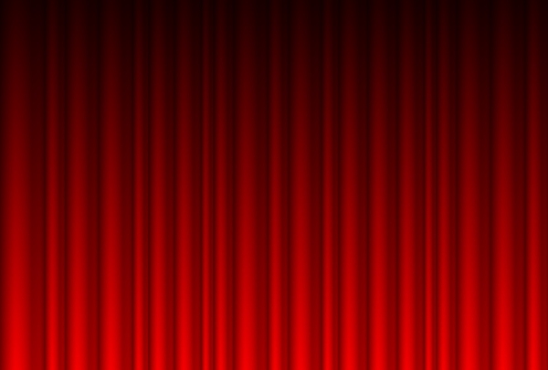 红色窗帘背景向量图案海报图