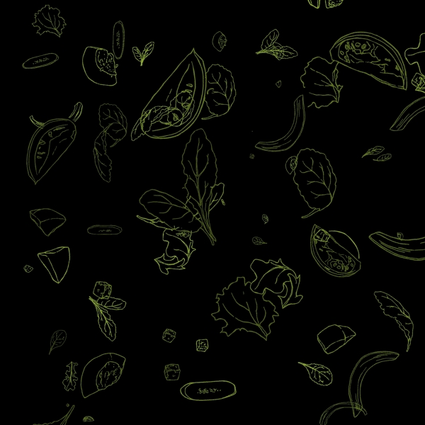 蔬菜水果线描底纹可商用元素