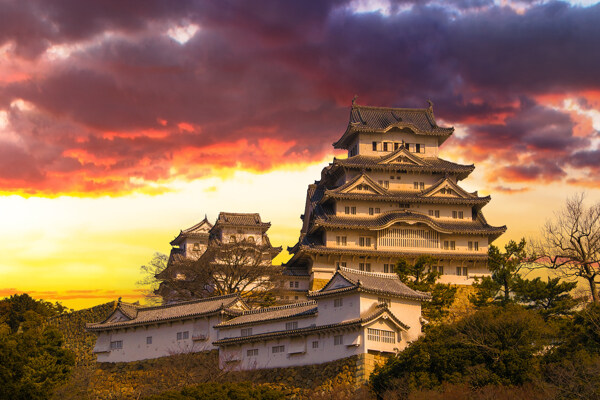 日本大阪古典建筑风景图片