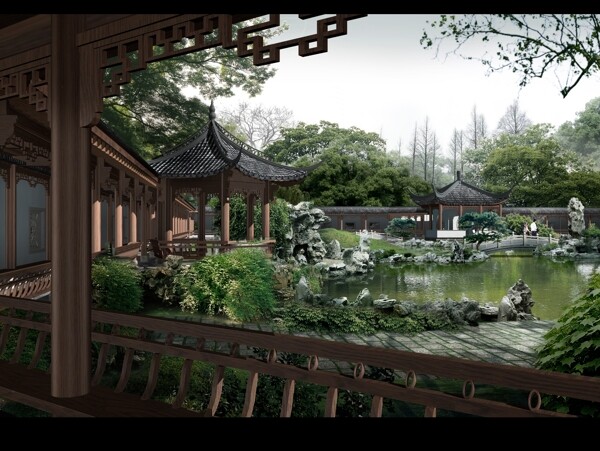 苏州园林景观设计效果图四图片