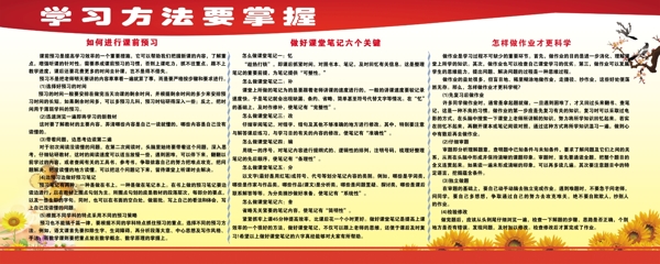 学校学习方法展版