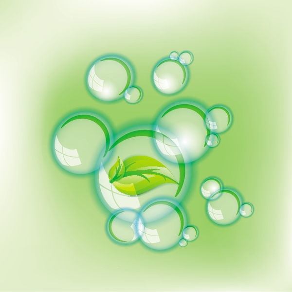 生态自然观与绿色叶水气泡