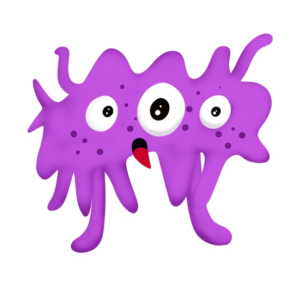 紫色创意病毒细菌