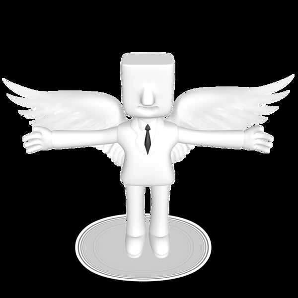 天使的翅膀3D人物元素