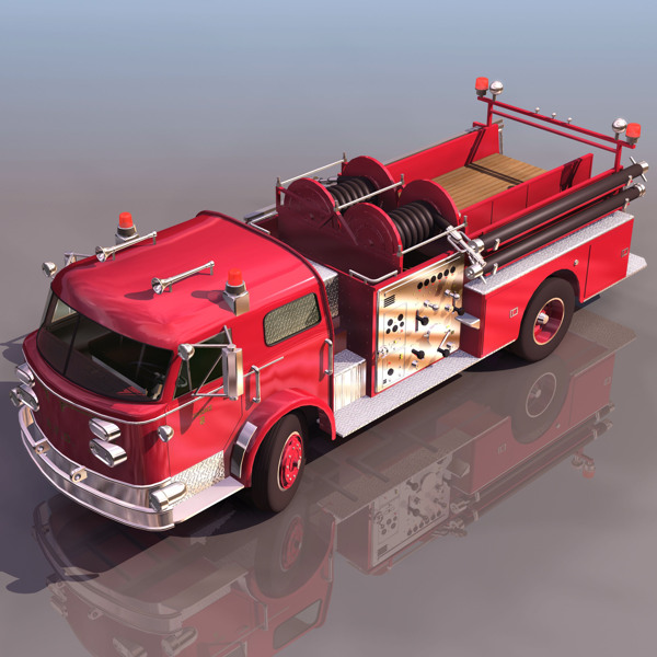3D消防车模型