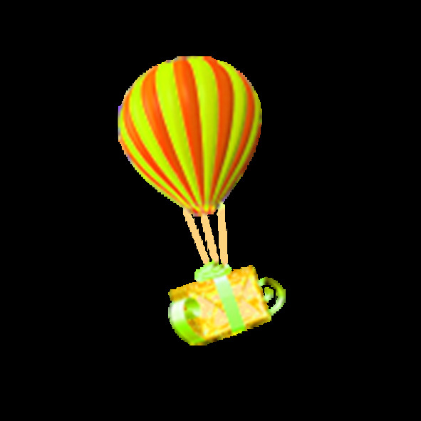 可爱黄色平面气球透明装饰素材合集