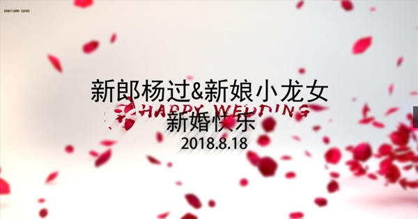 花瓣婚礼视频片头AE模板