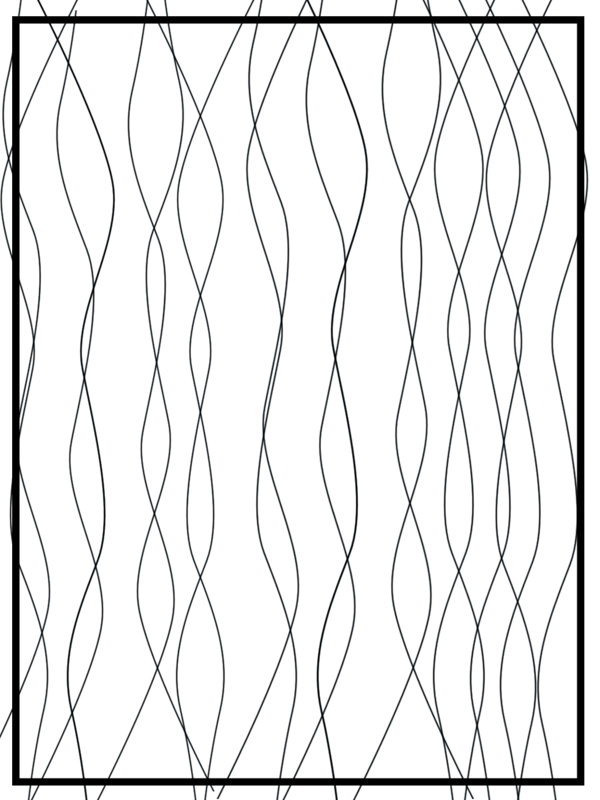 冷淡风黑白色条纹波浪线边框背景简约几何