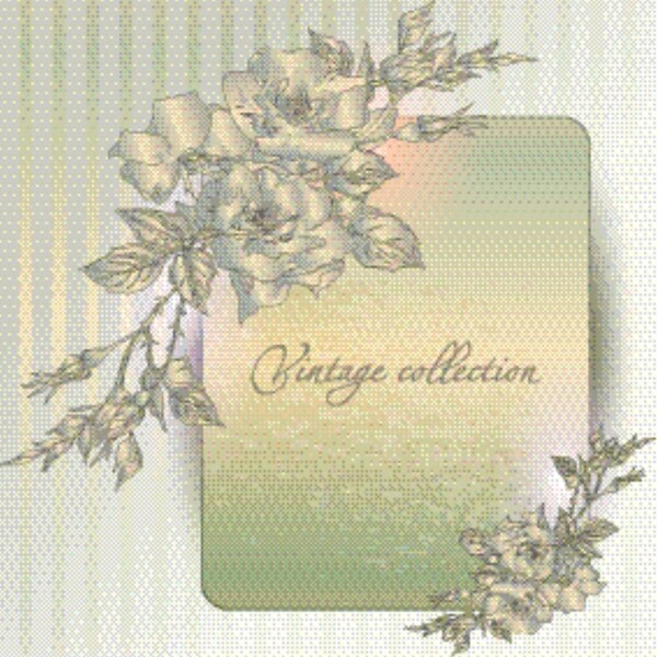 欧式古典花纹花朵婚礼卡片图片