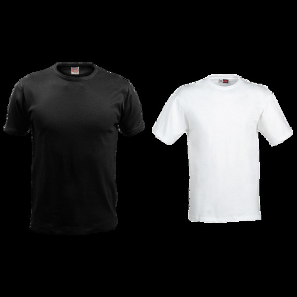 黑白T恤衫免抠png透明图层素材