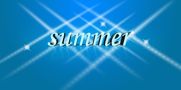 summer立体字