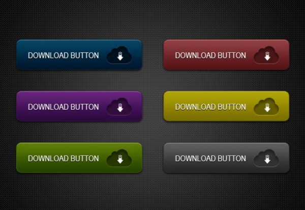 6色彩鲜艳明快的Web界面按钮设置CSSPSD