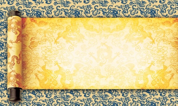金色卷轴模板图片