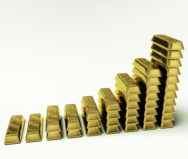 金条图作为象征财富的增加或财富