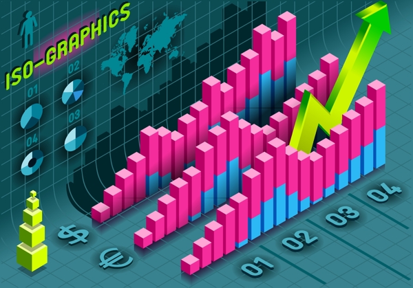 金融图表矢量素材图片