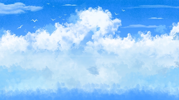 碧海蓝天云层背景素材