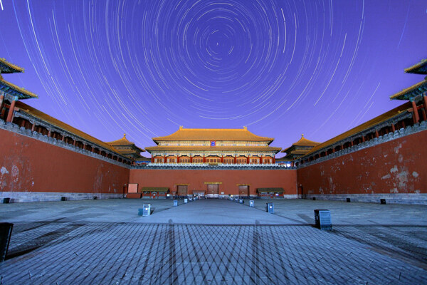 大气天安门夜景背景